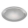 Winco 21 3/4 in x 14 1/2 in Oval Stainless Steel Platter OPL-22